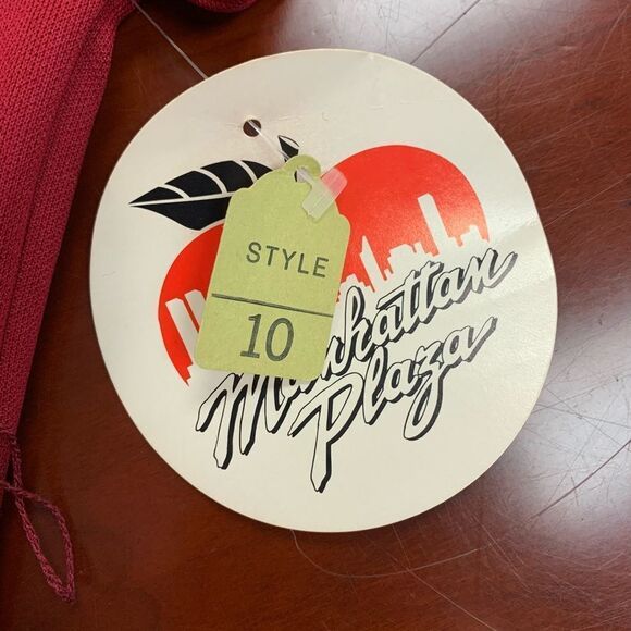 Vintage Manhattan Plaza Polyester Squared Shoulder Top sz 10 NWT - Picture 2 of 5